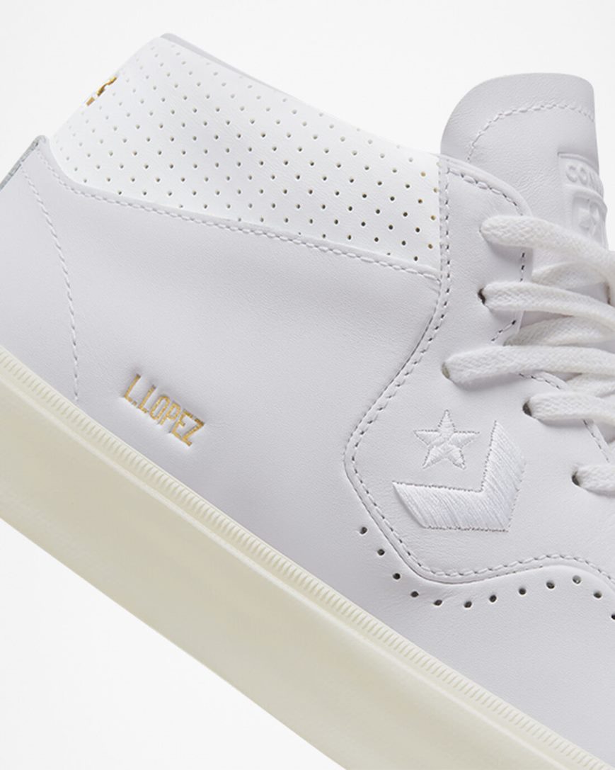 Pánské Skate Boty Converse CONS Louie Lopez Pro Mono Læder Bílé | CZ JIPN97